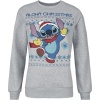 Lilo & Stitch Aloha Christmas Dámská mikina šedá - Merchstore.cz