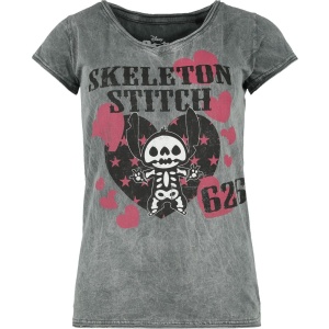 Lilo & Stitch Skeleton Stitch Dámské tričko šedá - Merchstore.cz