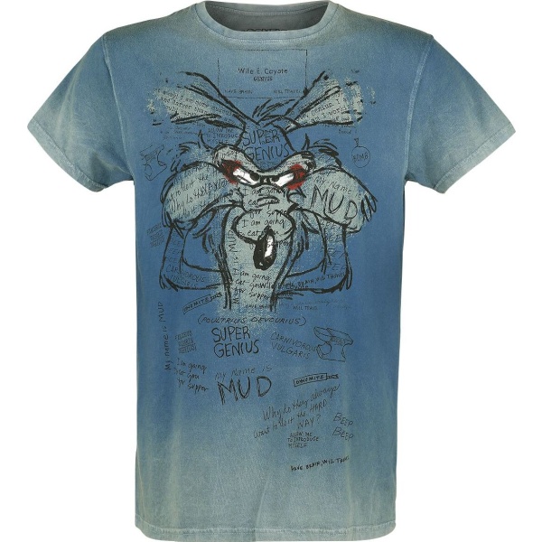 Looney Tunes Wile E. Coyote - Inner Thoughts Tričko tyrkysová - Merchstore.cz