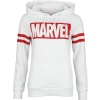 Marvel Logo Dámská mikina s kapucí bílá - Merchstore.cz