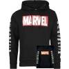 Marvel Logo- svítí v tmě Mikina s kapucí černá - Merchstore.cz