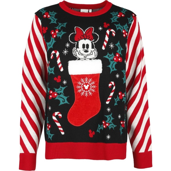 Mickey & Minnie Mouse Happy Holidays Pletený svetr vícebarevný - Merchstore.cz