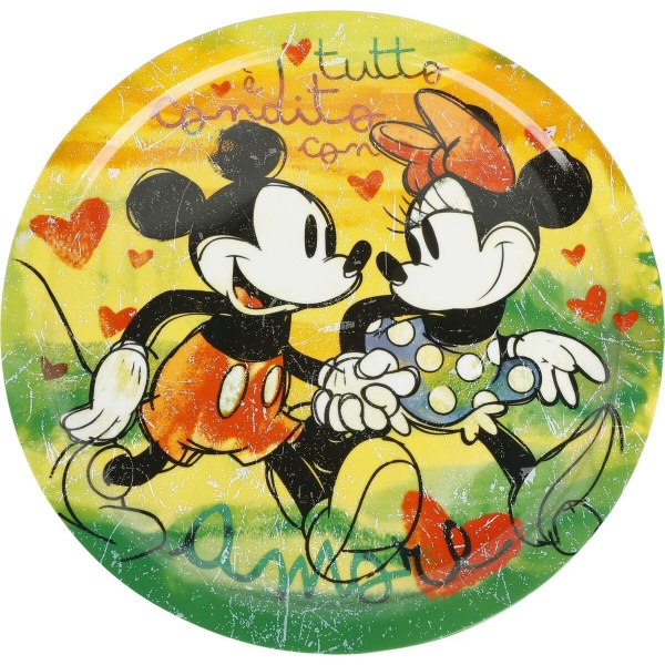 Mickey & Minnie Mouse Sada talířů na pizzu Mickey & Minnie talíre vícebarevný - Merchstore.cz