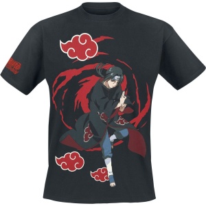 Naruto Itachi Uchiha - Logos Tričko černá - Merchstore.cz