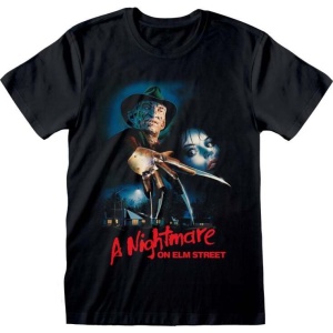 Nightmare On Elm Street Logo Poster Tričko černá - Merchstore.cz