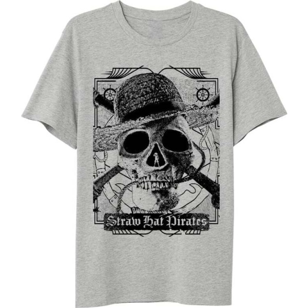 One Piece One Piece - Skull Tričko šedá - Merchstore.cz