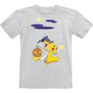 Pokémon Kids - Pikachu - Halloween detské tricko šedá - Merchstore.cz