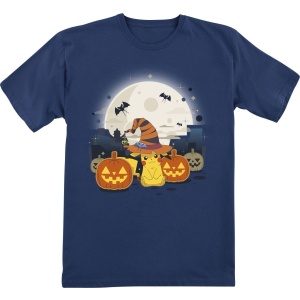 Pokémon Kids - Pikachu - Halloween detské tricko tmavě modrá - Merchstore.cz