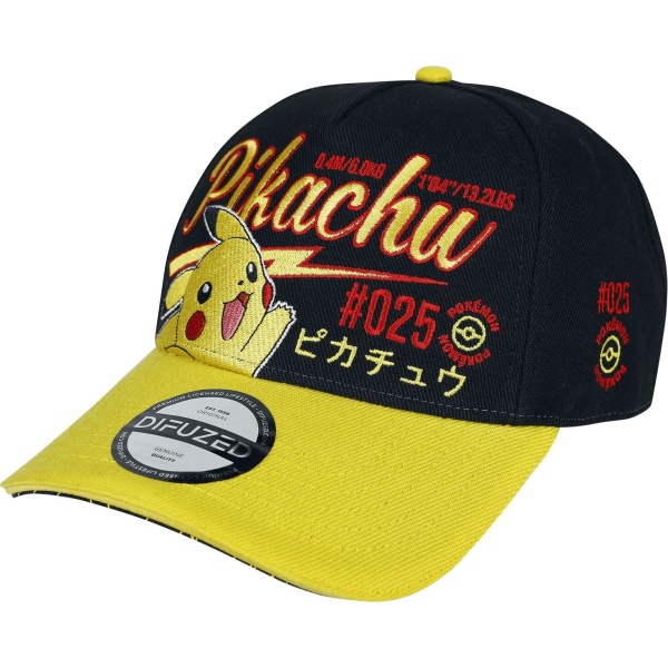 Pokémon Pikachu Baseballová kšiltovka cerná/žlutá - Merchstore.cz