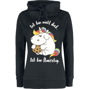 Pummeleinhorn Ich bin nicht dick. Ich bin flauschig. Dámská mikina černá - Merchstore.cz