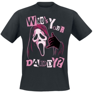 Scream (Film) Ghostface - Who`s Your Daddy? Tričko černá - Merchstore.cz