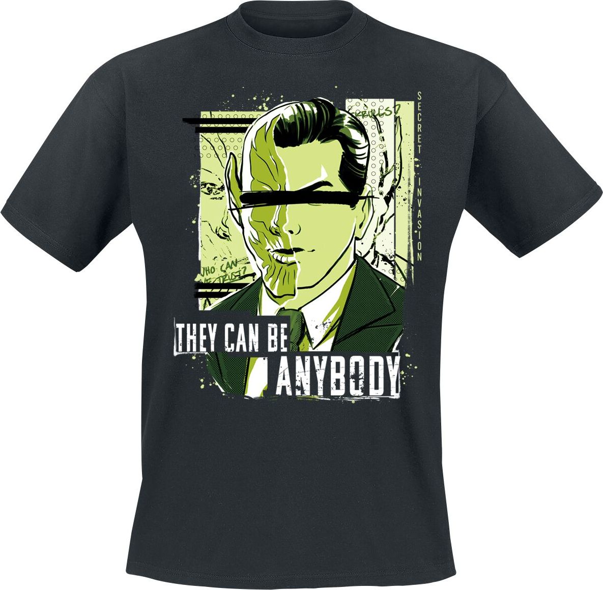 Secret Invasion They Can Be Anybody Tričko černá - Merchstore.cz Secret Invasion They Can Be Anybody Tričko černá - Merchstore.cz
