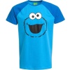 Sesame Street Cookie Monster Face Tričko modrá - Merchstore.cz