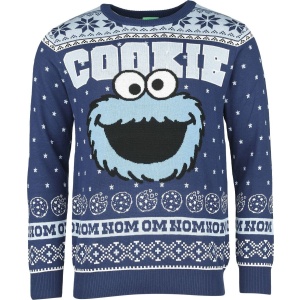 Sesame Street Cookie Monster Pletený svetr vícebarevný - Merchstore.cz