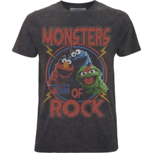 Sesame Street Famous Forever - Monsters Of Rock Tričko černá - Merchstore.cz