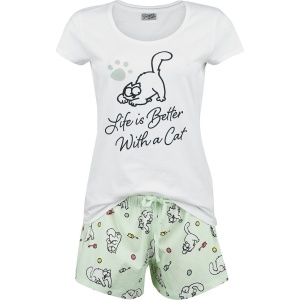 Simon's Cat Life Is Better With A Cat pyžama vícebarevný - Merchstore.cz