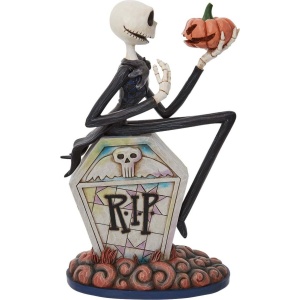 The Nightmare Before Christmas Jack auf einem Grabstein sitzend Socha standard - Merchstore.cz