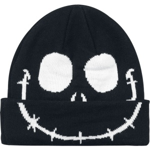 The Nightmare Before Christmas Jack - Smile Beanie čepice cerná/bílá - Merchstore.cz