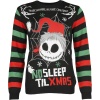 The Nightmare Before Christmas No Sleep Til XMas Pletený svetr vícebarevný - Merchstore.cz