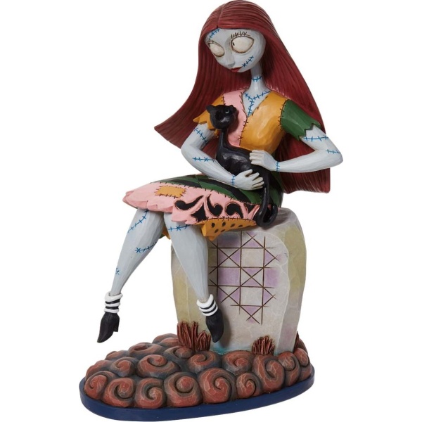 The Nightmare Before Christmas Sally mit Katze auf einem Grabstein sitzend Socha standard - Merchstore.cz