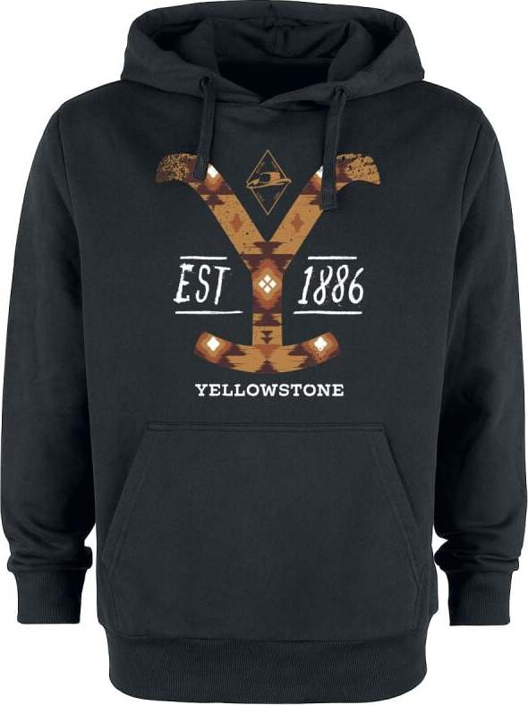 Yellowstone Yellowstone - Est 1886 Mikina s kapucí černá - Merchstore.cz Yellowstone Yellowstone - Est 1886 Mikina s kapucí černá - Merchstore.cz