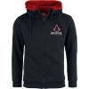 Assassin's Creed Emblem Mikina s kapucí na zip cerná/cervená - Merchstore.cz