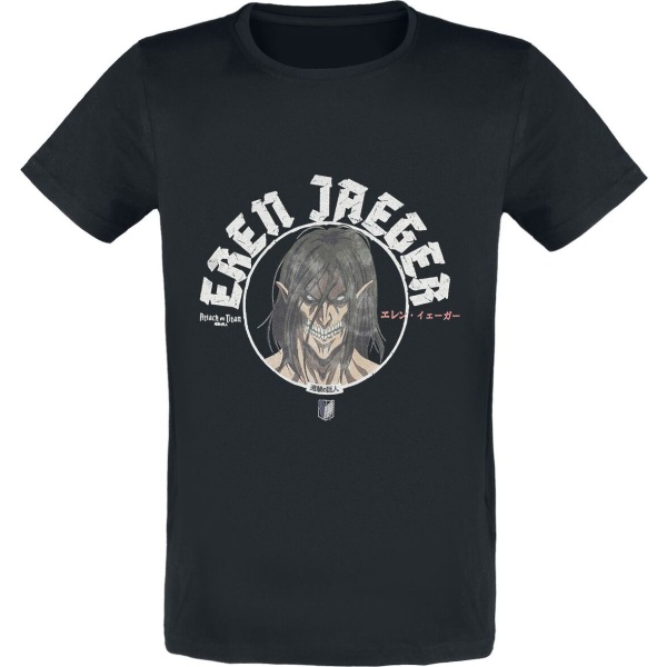 Attack On Titan Eren Jaeger Tričko černá - Merchstore.cz