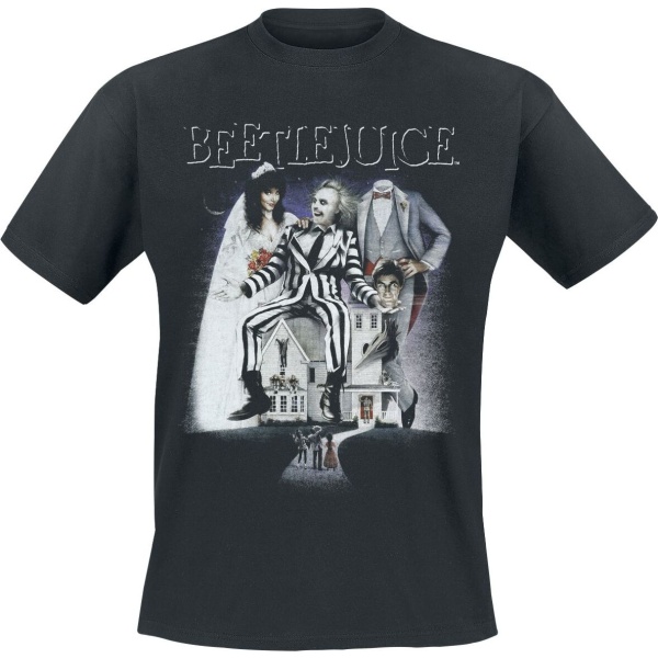 Beetlejuice Poster Black Logo Tričko černá - Merchstore.cz