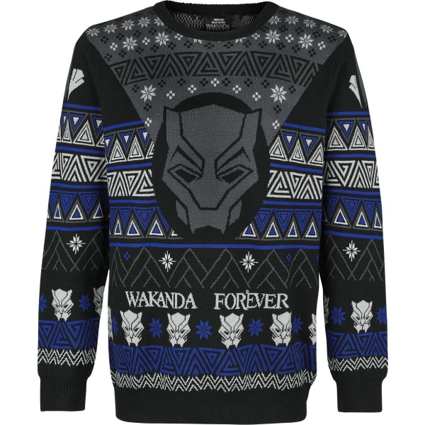 Black Panther Wakanda Forever Pletený svetr vícebarevný - Merchstore.cz