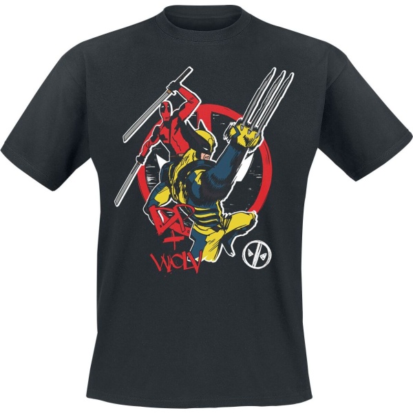 Deadpool Deadpool And Wolverine Tričko černá - Merchstore.cz