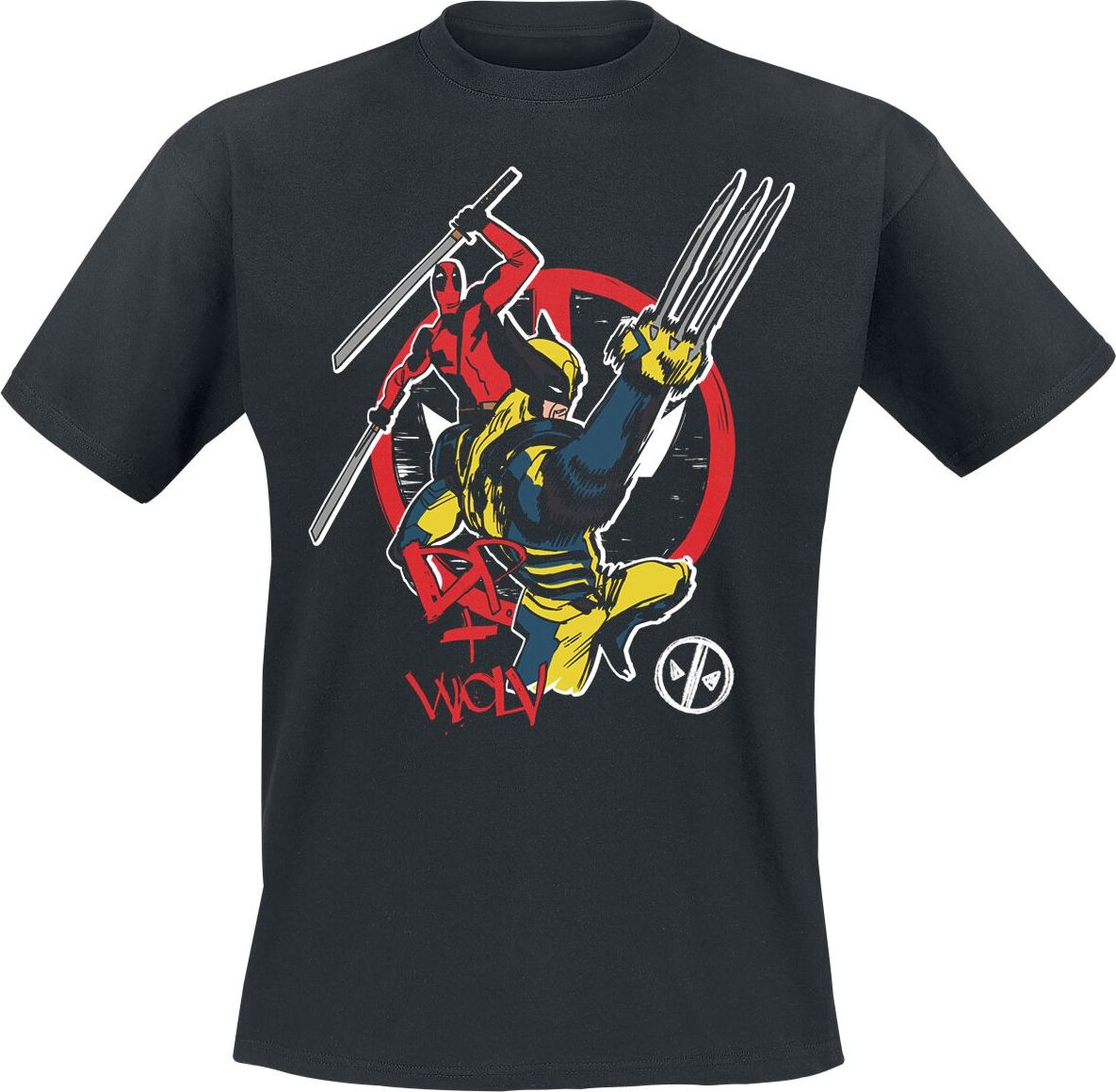 Deadpool Deadpool And Wolverine Tričko černá - Merchstore.cz Deadpool Deadpool And Wolverine Tričko černá - Merchstore.cz