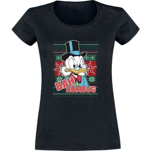 DuckTales Bah Humbug Scroog Dámské tričko černá - Merchstore.cz