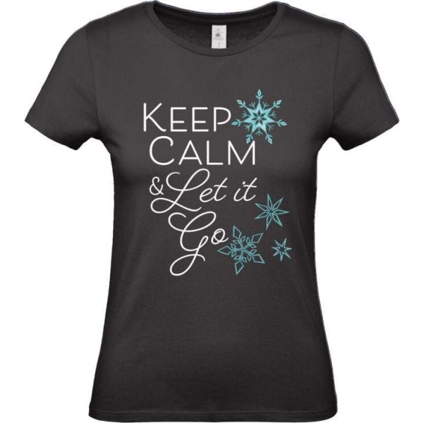 Frozen Keep Calm And Let It Go Dámské tričko černá - Merchstore.cz