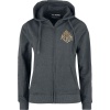 Harry Potter Hogwarts Home Dámská mikina s kapucí na zip charcoal - Merchstore.cz