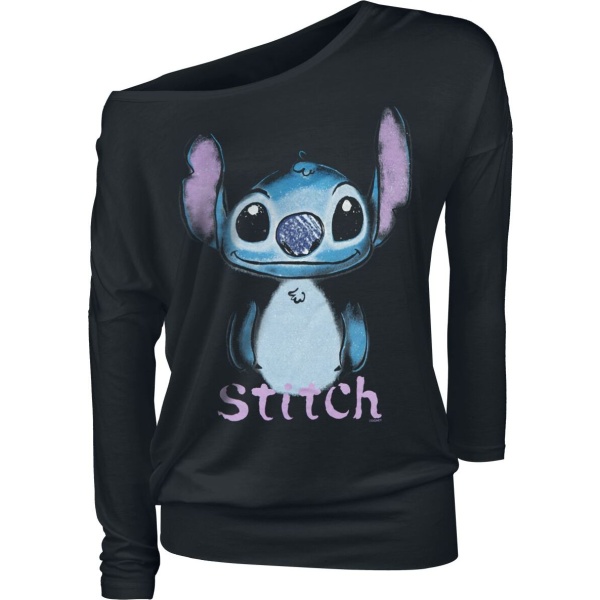 Lilo & Stitch Graffiti Dámské tričko s dlouhými rukávy černá - Merchstore.cz