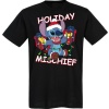 Lilo & Stitch Stitch - Holiday Mischief Tričko černá - Merchstore.cz