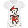 Mickey & Minnie Mouse Mickey Christmas Dámské tričko bílá - Merchstore.cz