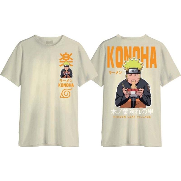 Naruto Konoha Ramen Tričko písková - Merchstore.cz