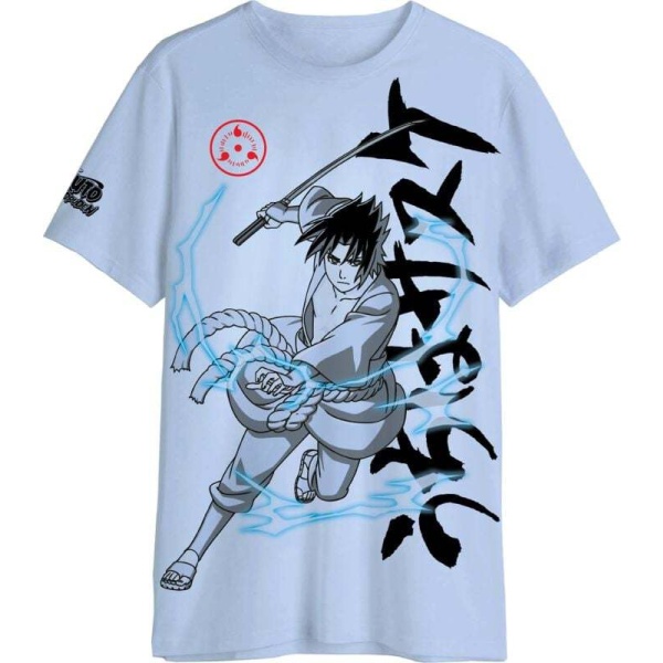 Naruto Sasuke Tričko světle modrá - Merchstore.cz