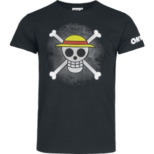 One Piece Strohhutbande - Skull Tričko černá - Merchstore.cz