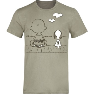 Peanuts Charlie Brown und Snoopy Tričko zelená - Merchstore.cz