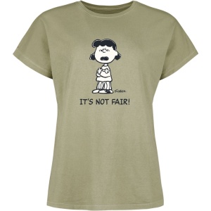 Peanuts Lucy van Pelt - It´s Not Fair! Dámské tričko zelená - Merchstore.cz