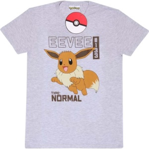 Pokémon Evoli Tričko šedá - Merchstore.cz