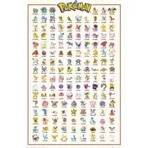 Pokémon Kanto 151 plakát vícebarevný - Merchstore.cz