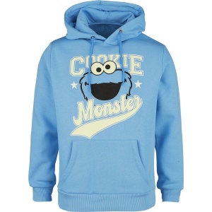 Sesame Street Cookie Monster Mikina s kapucí světle modrá - Merchstore.cz