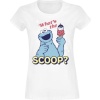 Sesame Street Cookie Monster - Scoop Dámské tričko bílá - Merchstore.cz