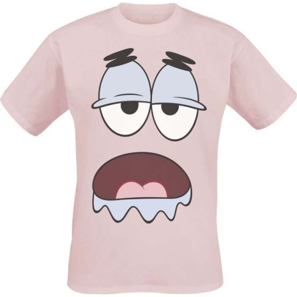 SpongeBob SquarePants Patrick Big Face Tričko růžová - Merchstore.cz