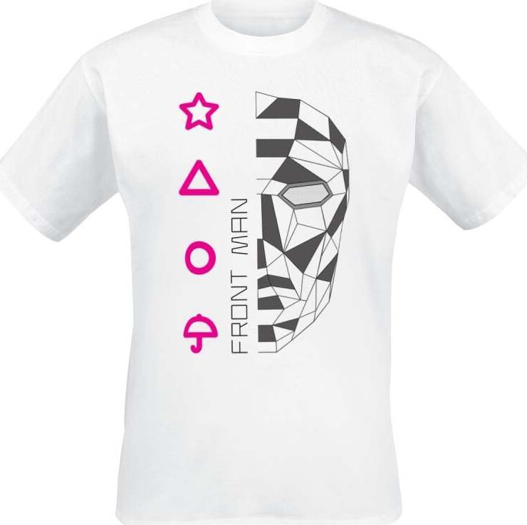 Squid Game Front Man Line Art Tričko bílá - Merchstore.cz Squid Game Front Man Line Art Tričko bílá - Merchstore.cz