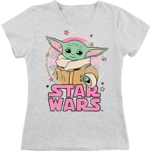 Star Wars Kids - Starry - Grogu detské tricko smíšená svetle šedá - Merchstore.cz