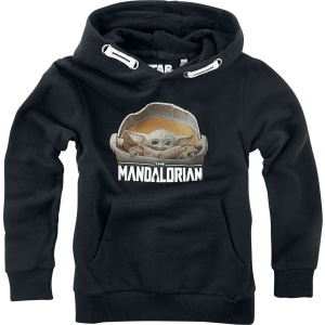 Star Wars Kids - The Mandalorian - Grogu detská mikina s kapucí černá - Merchstore.cz